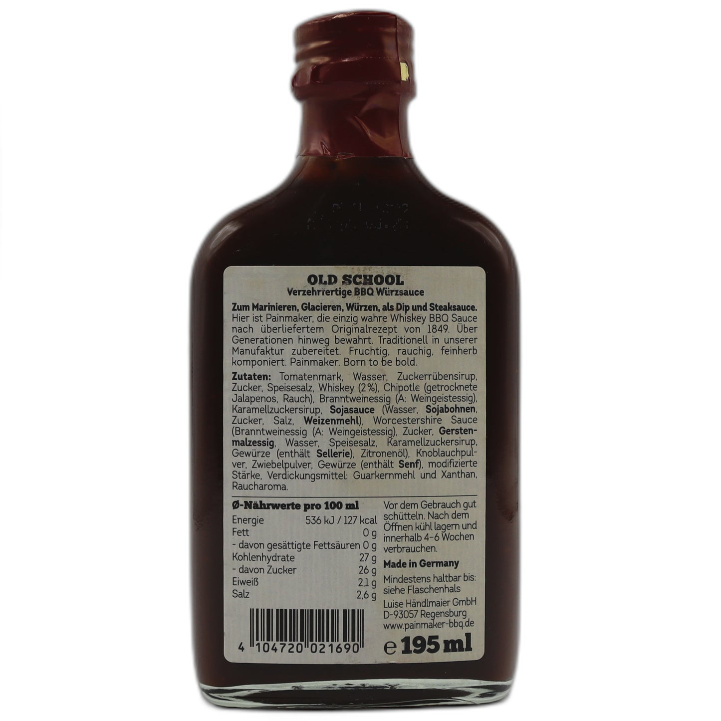 PAINMAKER Sweet & Hot Whiskey BBQ Sauce 195ml