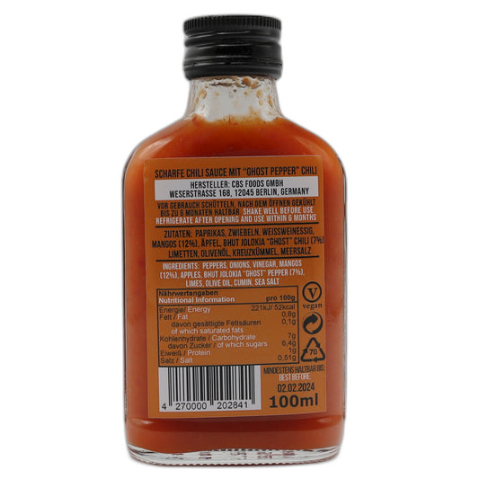 Crazy Bastard Ghost Pepper Mango Sauce 100 ml