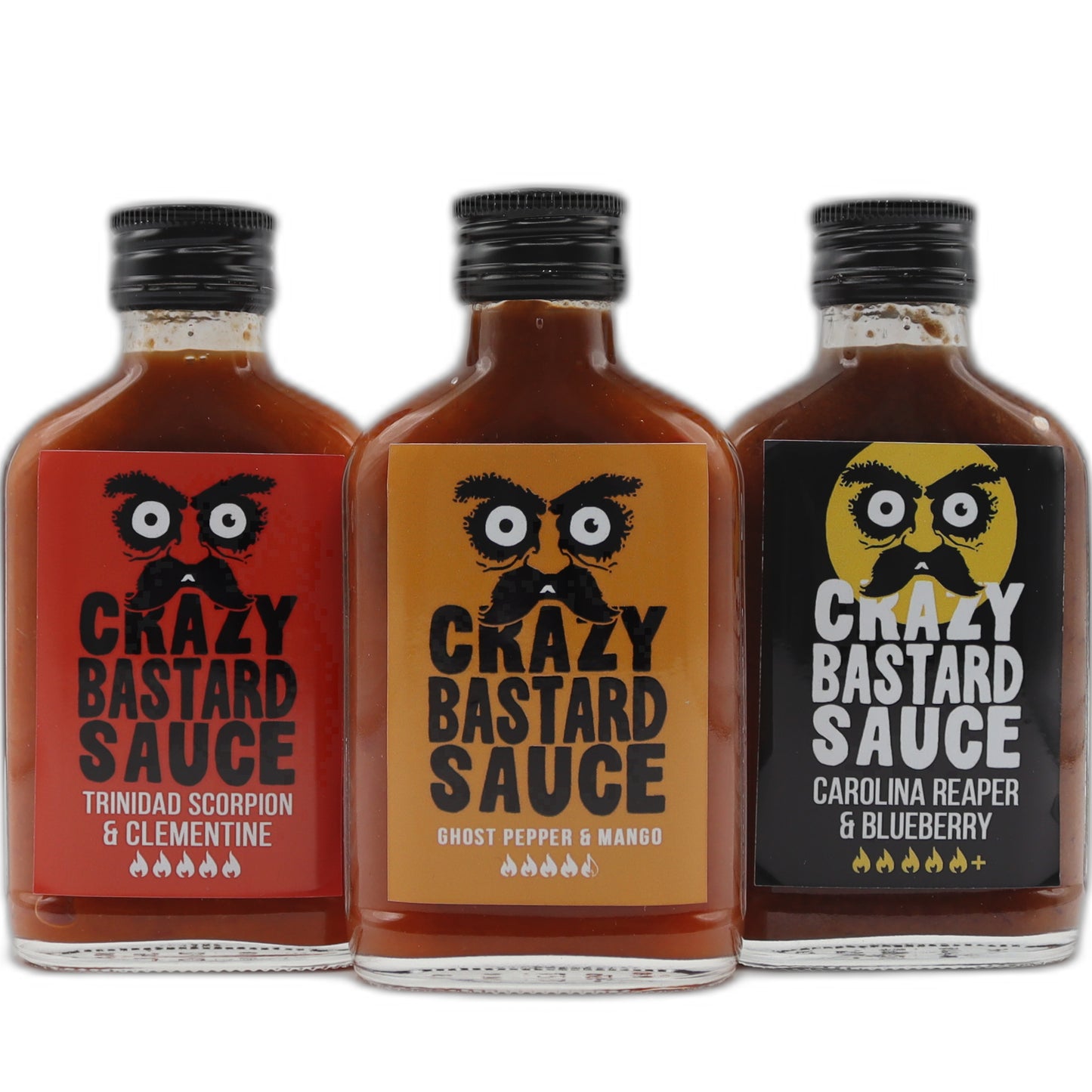 Crazy Bastard 3 Scharfe Saucen Set 300 ml