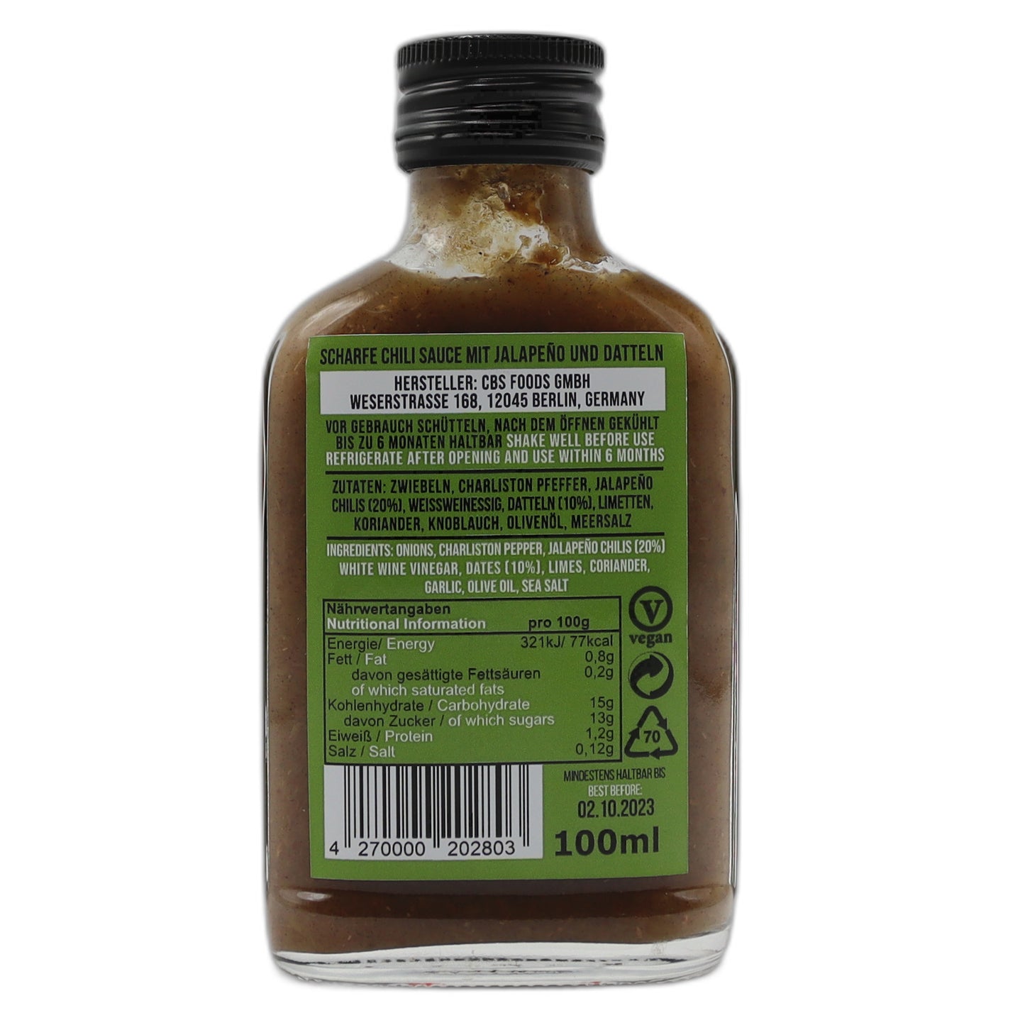 Crazy Bastard Jalapeno & Date Sauce 100 ml