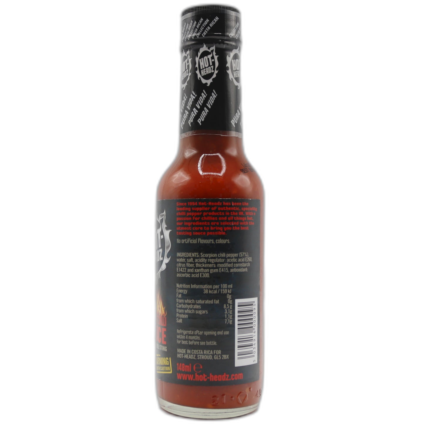 Hot-Headz Trinidad Scorpion Lethal Hot Chili-Sauce 148 ml