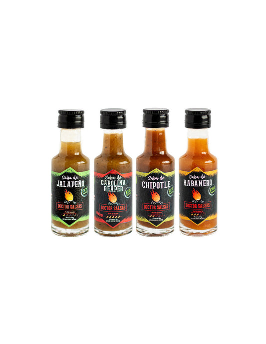 Doctor Salsas Probierset – 4 Mini-Saucen à 20 ml