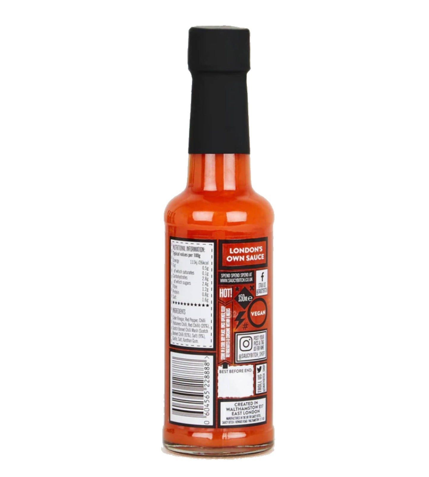 Hot Stuff Saucy Bitch Londons Hot Sauce 150 ml